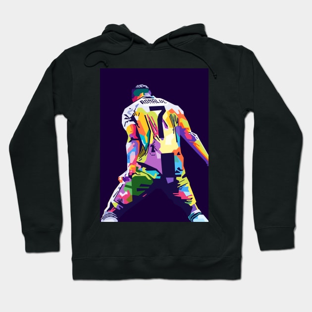 Cristiano Ronaldo Siu Pop Art Hoodie by Zet Art